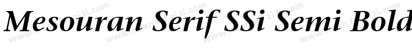 Mesouran Serif SSi Semi Bold Italic字体转换